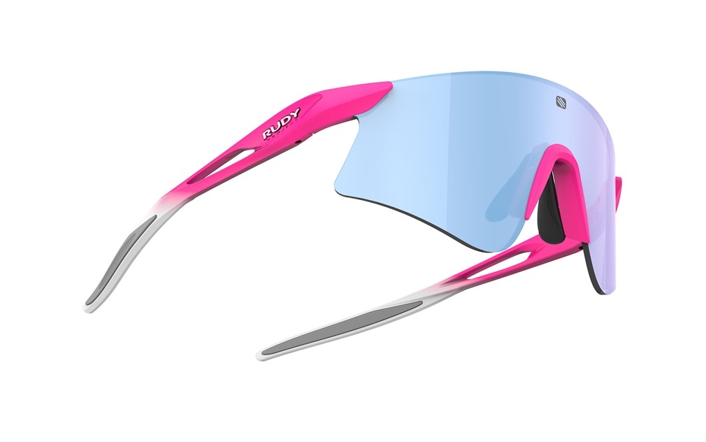 Occhiali da sole Rudy Project Astral SP886890-0000 colore pink fluo fade matte lenti smoke multilaser ice