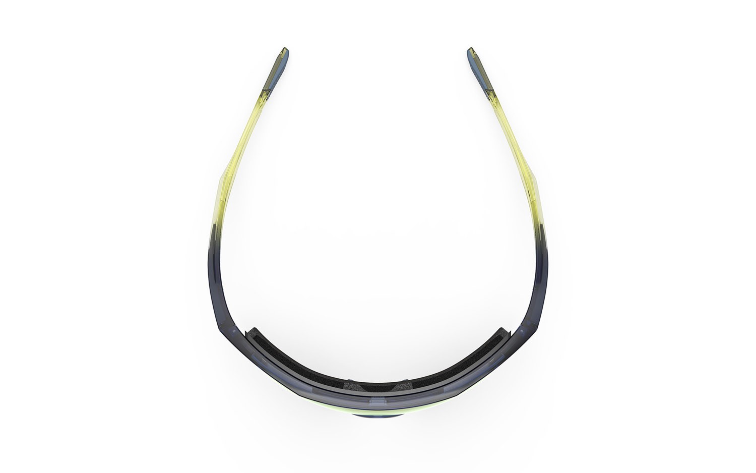Occhiali da sole Rudy Project Turbolence SP890502-0000 c/interface e elastic cord colore crystal blue avio / apple green fade gloss lenti multilaser yellow