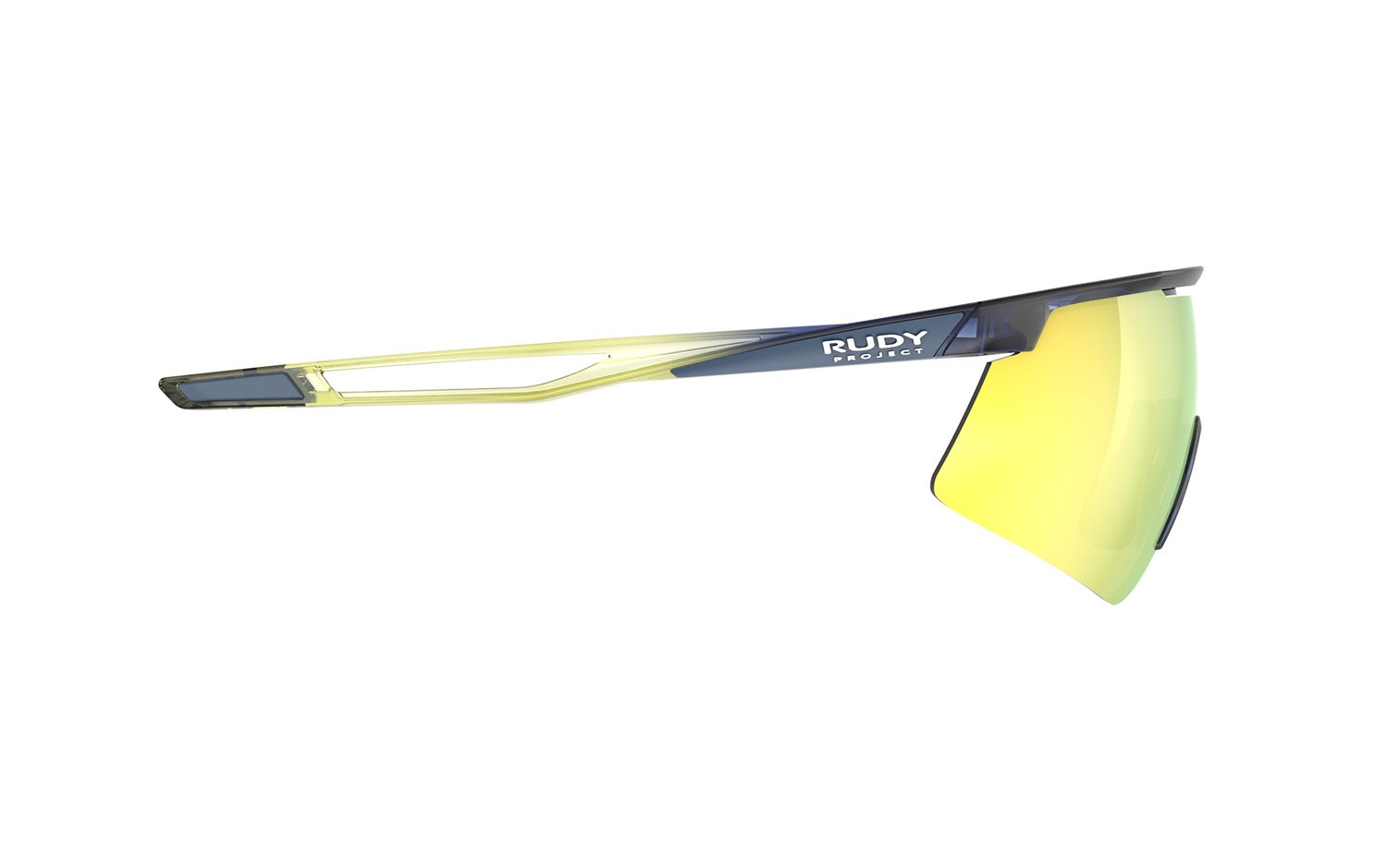 Occhiali da sole Rudy Project Turbolence SP890502-N000 colore crystal blue avio / apple green fade gloss lenti multilaser yellow