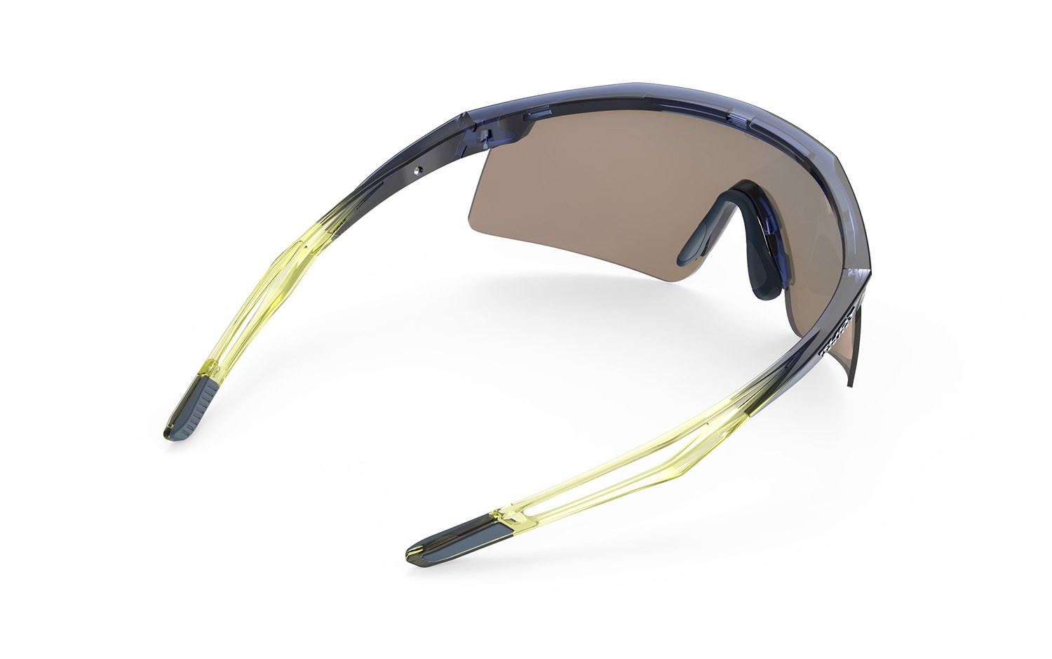 Occhiali da sole Rudy Project Turbolence SP890502-N000 colore crystal blue avio / apple green fade gloss lenti multilaser yellow