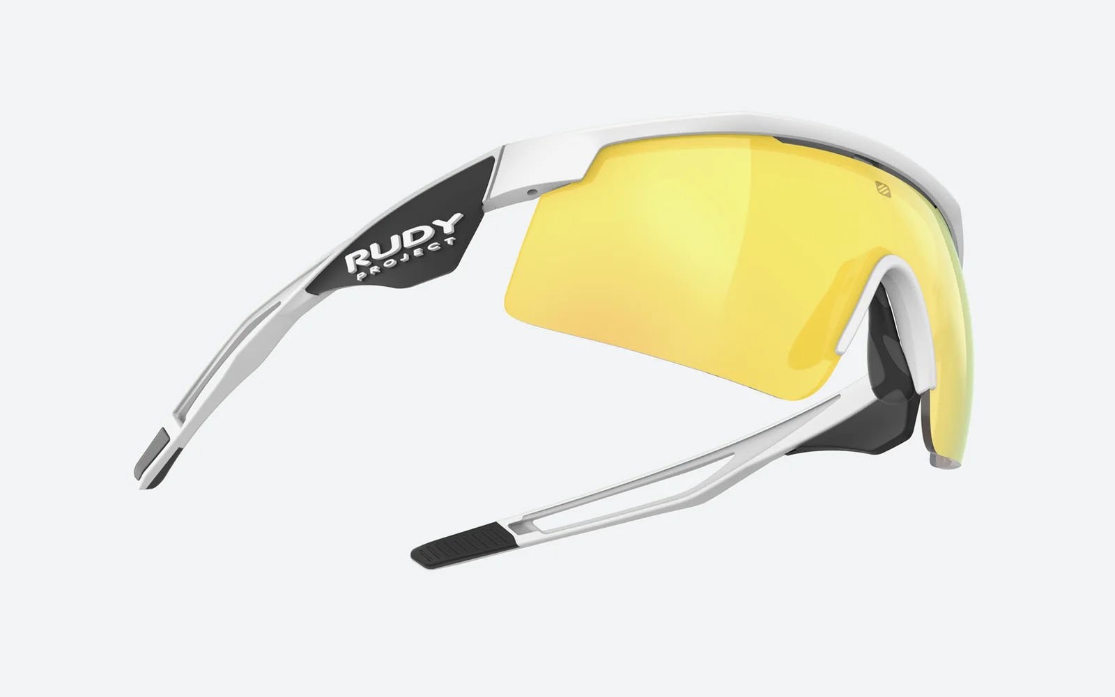 Occhiali da sole Rudy Project Turbolence Racing Without Accessories SP890558-RN01 colore white matte lenti multilaser yellow