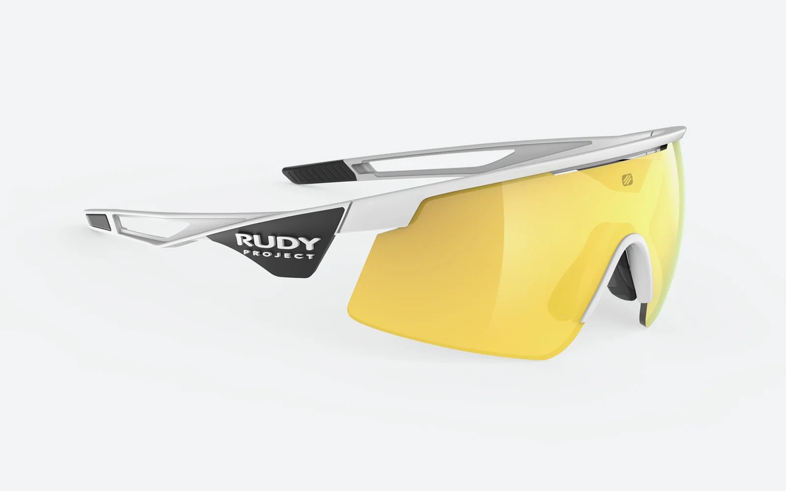Occhiali da sole Rudy Project Turbolence Racing Without Accessories SP890558-RN01 colore white matte lenti multilaser yellow