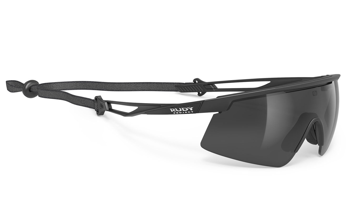 Occhiali da sole Rudy Project Turbolence SP891006-0000 c/interface e elastic cord colore black matte lenti smoke black