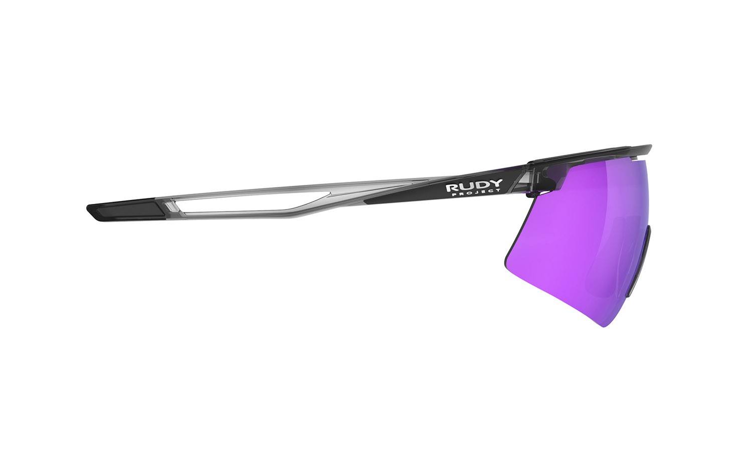 Occhiali da sole Rudy Project Turbolence SP894233-0000 c/interface e elastic cord colore crystal ash lenti multilaser violet