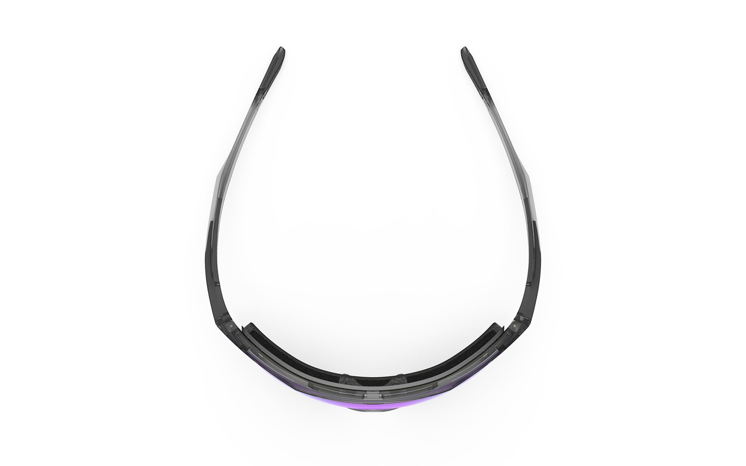 Occhiali da sole Rudy Project Turbolence SP894233-0000 c/interface e elastic cord colore crystal ash lenti multilaser violet