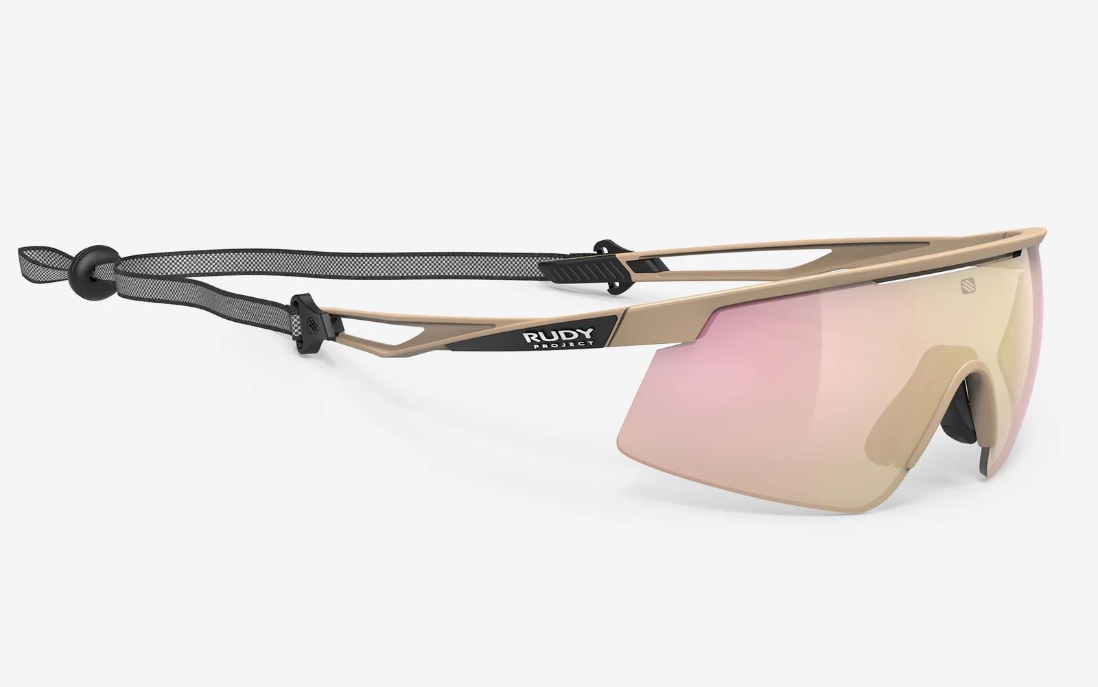 Occhiali da sole Rudy Project Turbolence + Elastic Cord Interface SP895455-0000 colore desert matte lenti multilaser rose gold