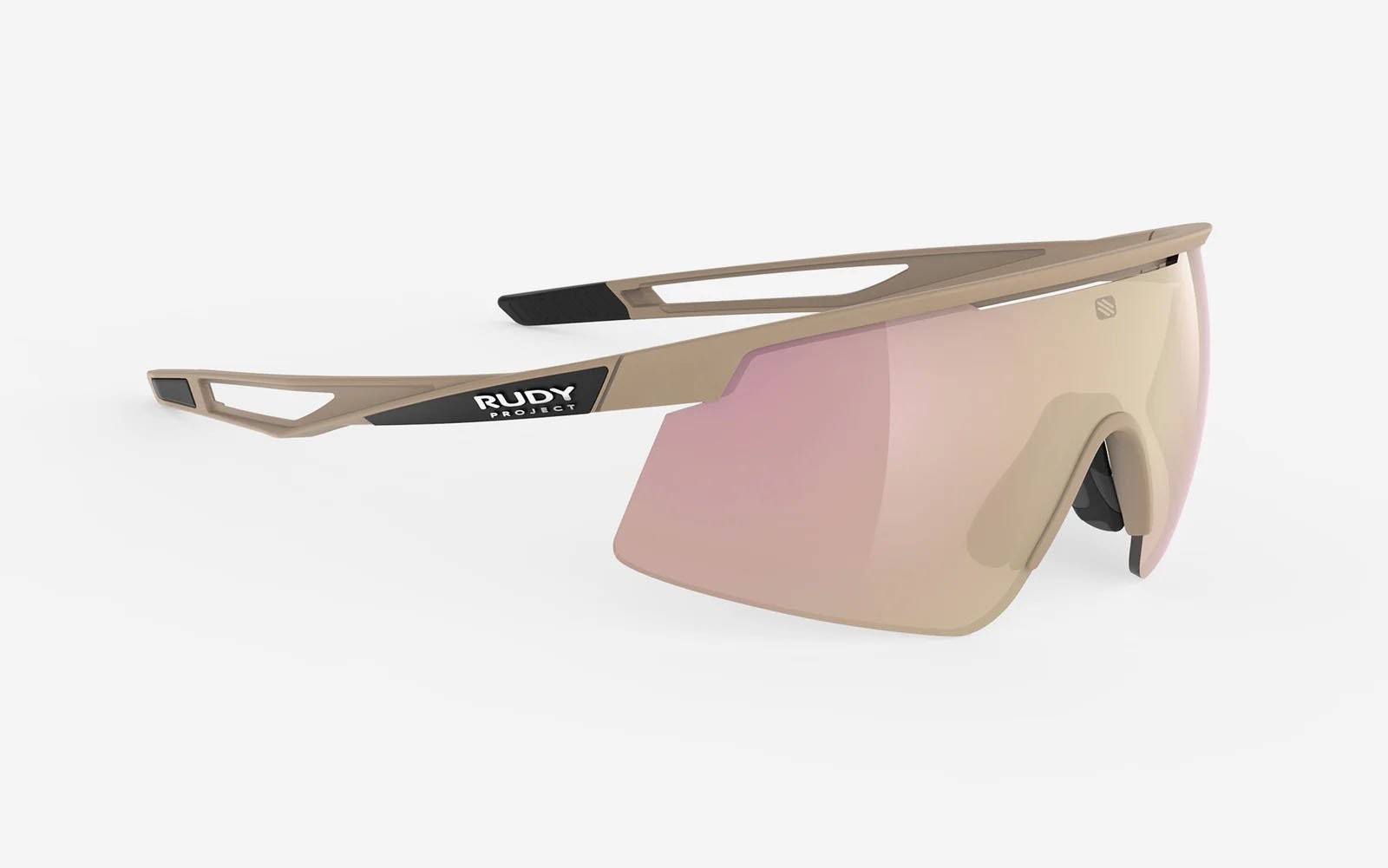 Occhiali da sole Rudy Project Turbolence Without Accessories SP895455-N000 colore desert matte lenti multilaser rose gold