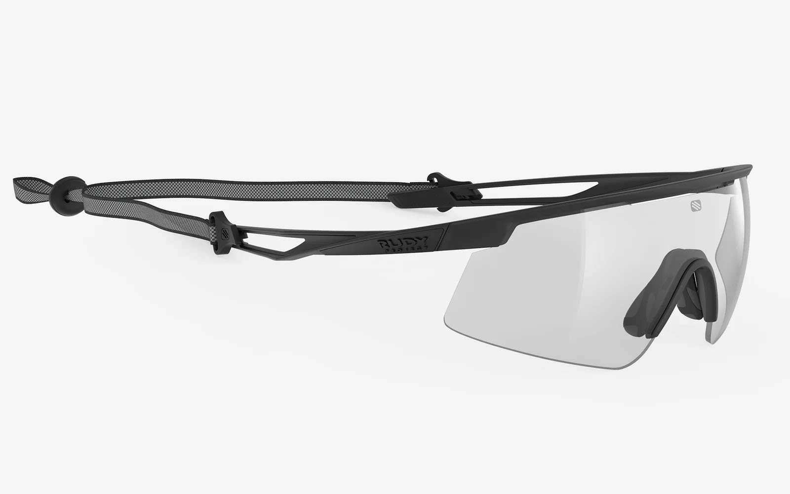 Occhiali da sole Rudy Project Turbolence + Elastic Cord Interface SP897306-SH00 colore black matte lenti impactx™ photochromic 2black z87.1+