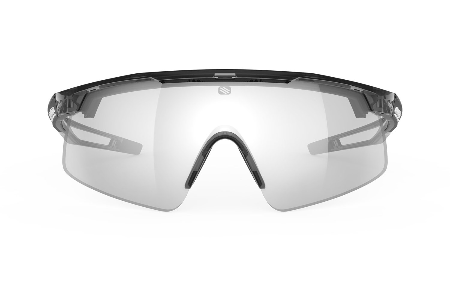Occhiali da sole Rudy Project Turbolence SP897833-0000 c/interface e elastic cord colore crystal ash lenti impactx photochromic 2 laser black