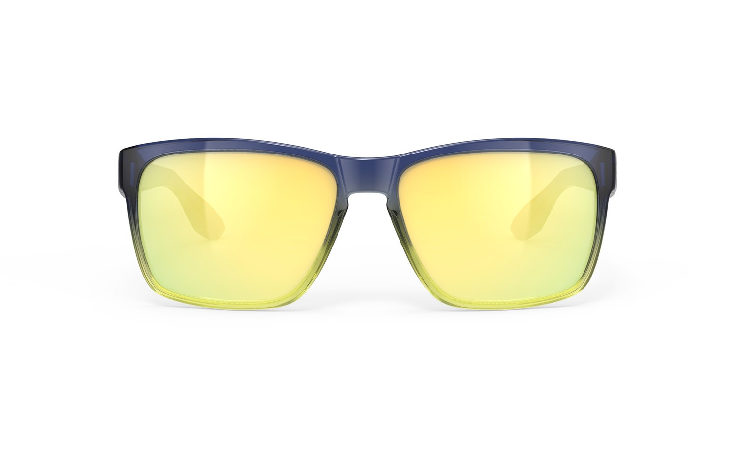 Occhiali da sole Rudy Project Spinhawk Edge SP900502-0000 colore crystal blue avio / apple green fade lenti multilaser yellow 