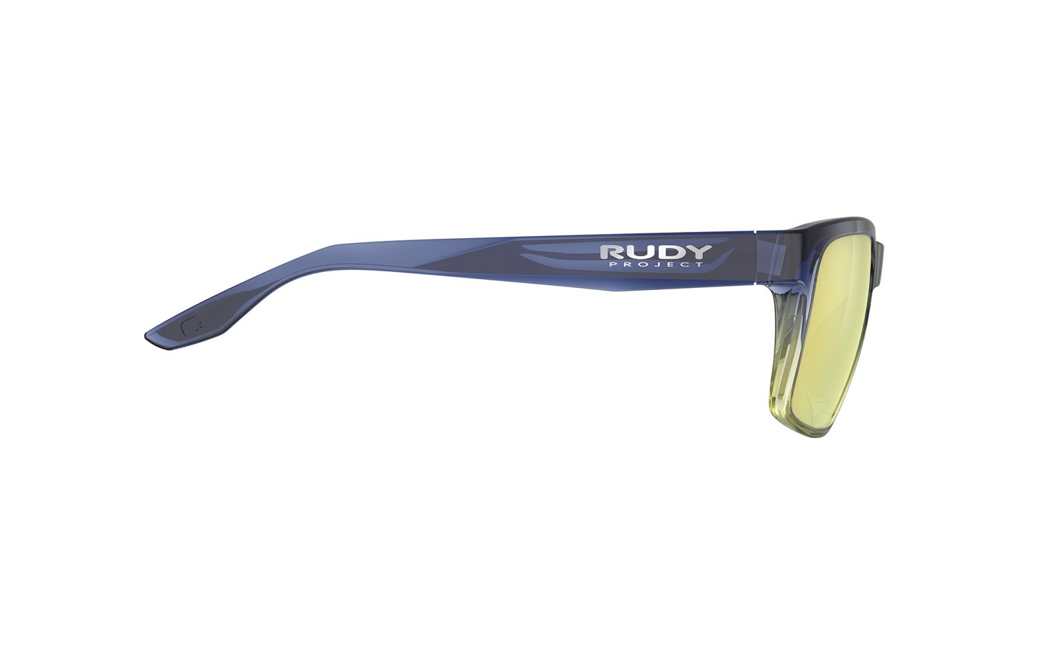 Occhiali da sole Rudy Project Spinhawk Edge SP900502-0000 colore crystal blue avio / apple green fade lenti multilaser yellow 