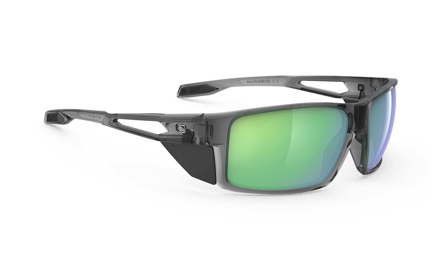 Occhiali da sole Rudy Project Nyad SP924157-0000 colore crystal ash gloss lenti multilaser green