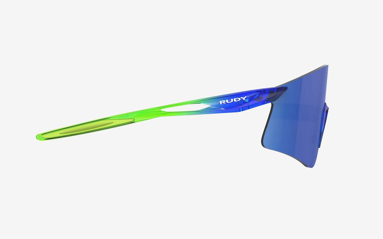 Occhiali da sole Rudy Project Astral X SP943979-0000 colore crystal blue / green fluo gloss lenti multilaser blue