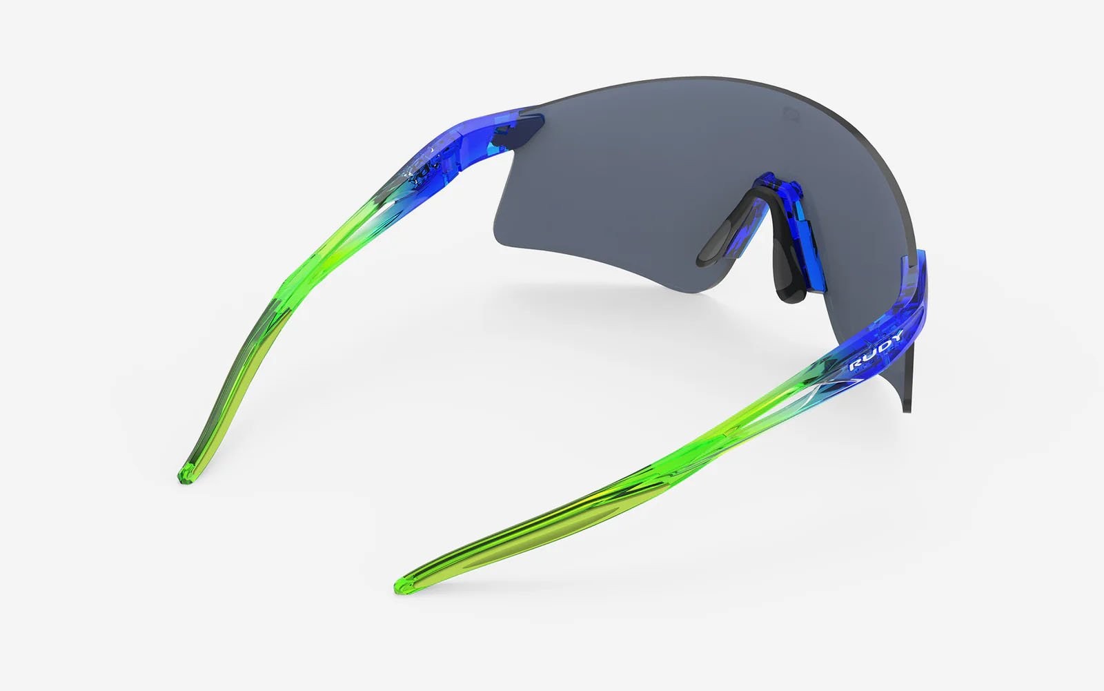 Occhiali da sole Rudy Project Astral X SP943979-0000 colore crystal blue / green fluo gloss lenti multilaser blue
