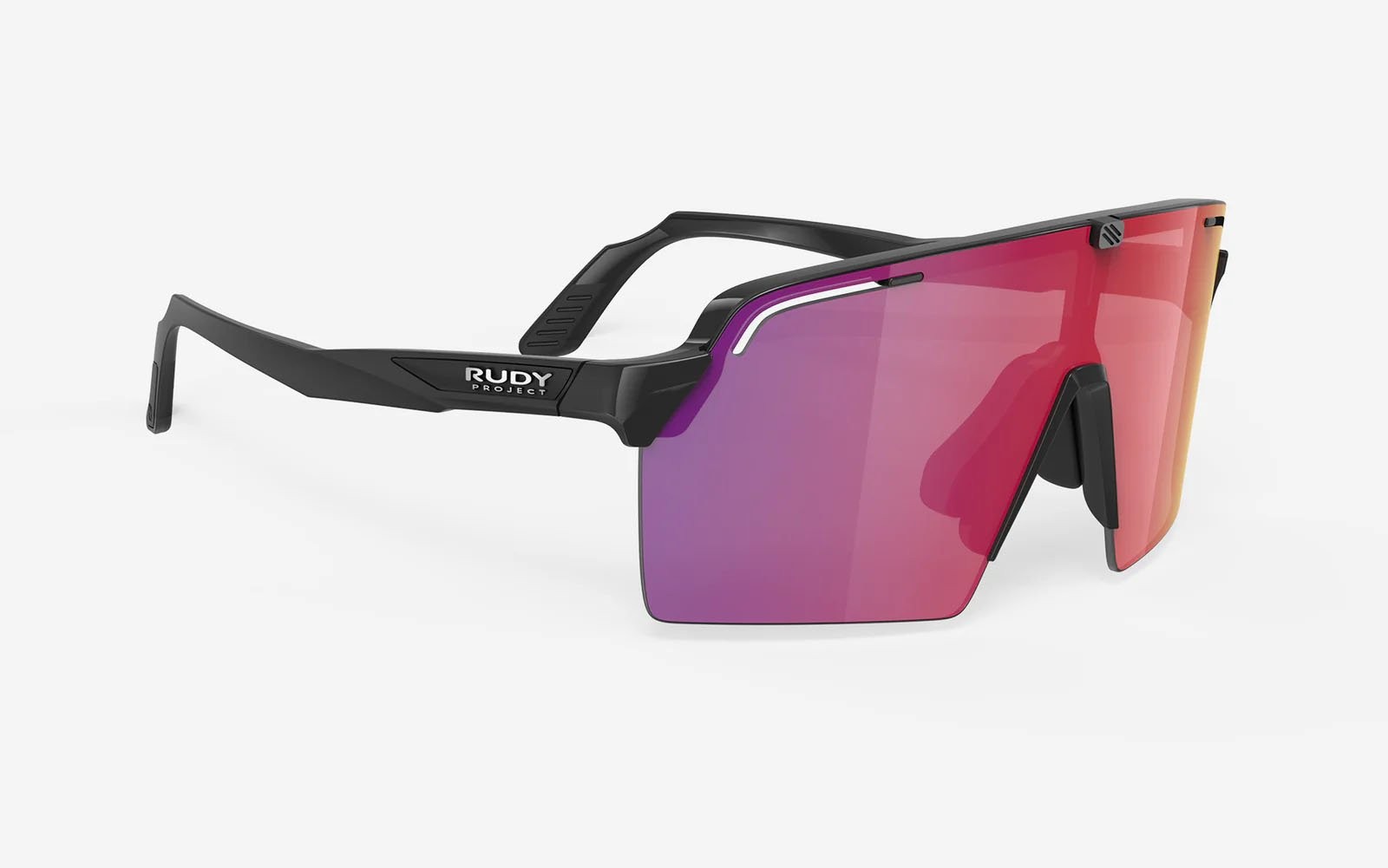 Occhiali da sole Rudy Project Spinshield Pro SP983842-0000 colore black gloss lenti multilaser red