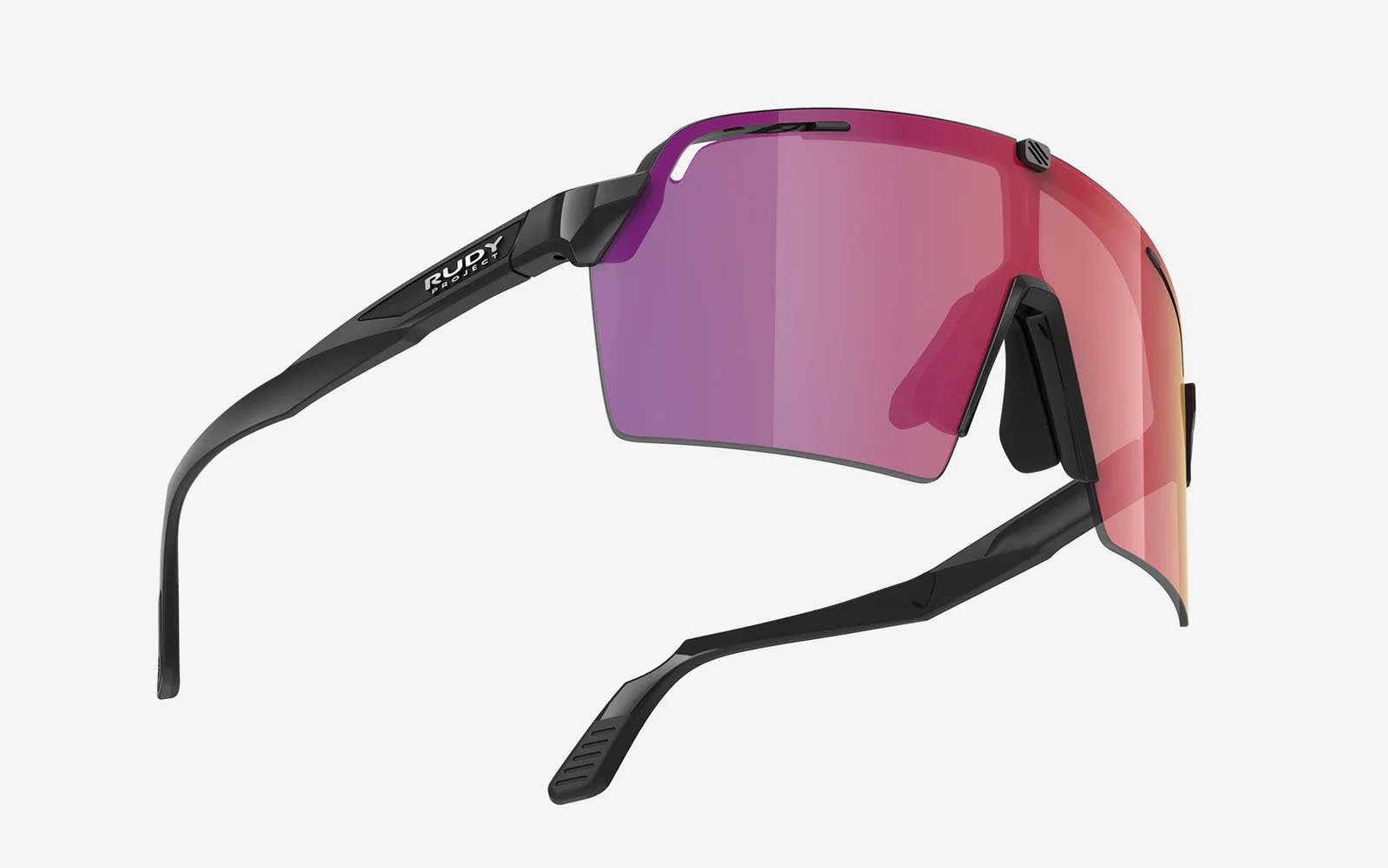 Occhiali da sole Rudy Project Spinshield Pro SP983842-0000 colore black gloss lenti multilaser red