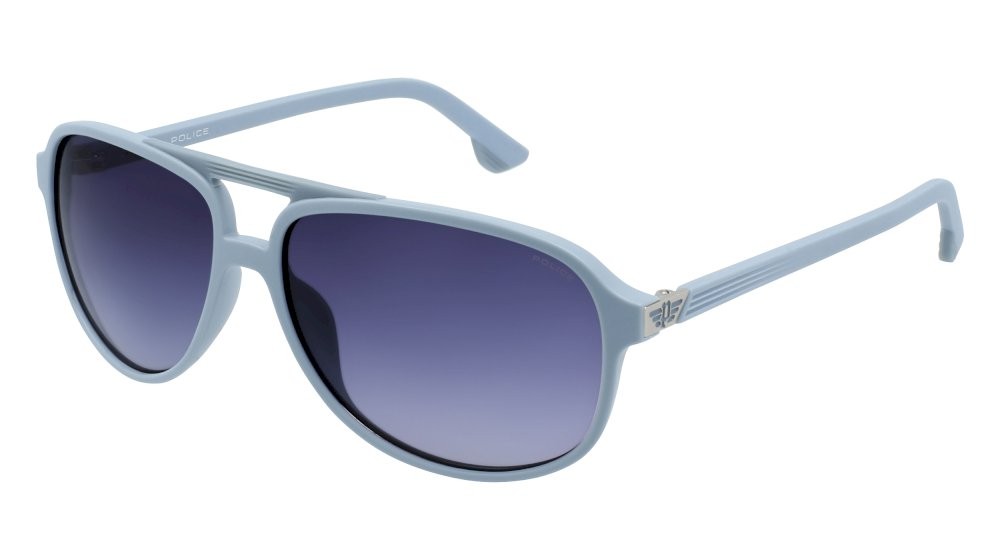 Sonnenbrillen Police Lapis 1 SPL962 (7H1X) farbe grigio c/parti blu gläser smoke gradient