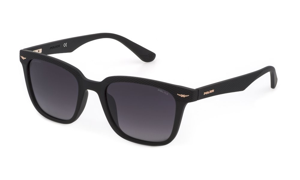 Sonnenbrillen Police Gator 1 SPLE01 (U28P) farbe nero opaco gläser smoke gradient