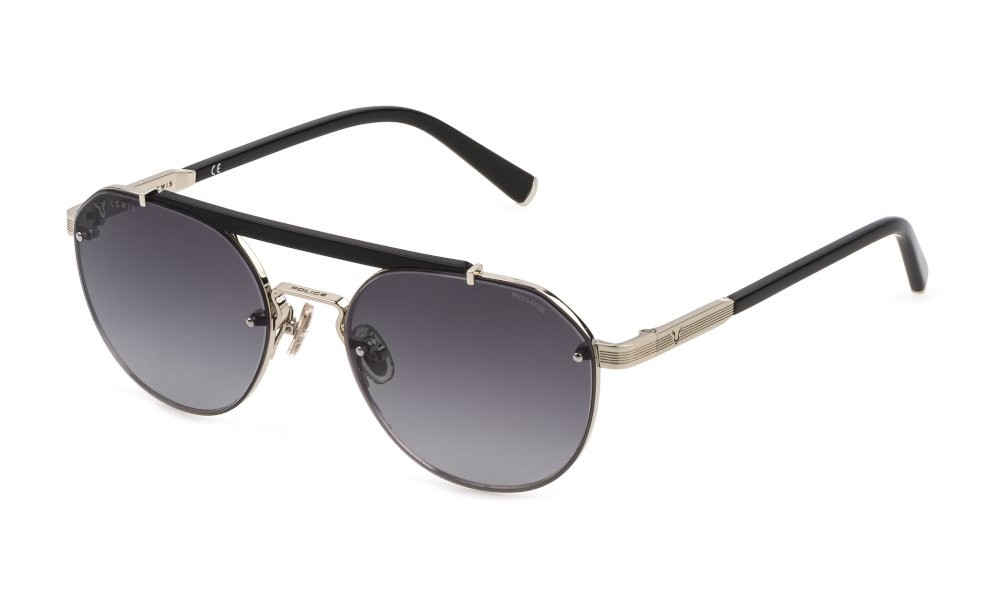 Sonnenbrillen Police Lewis Hamilton SPLE19 (0579) farbe palladio lucido totale gläser smoke gradient smoke