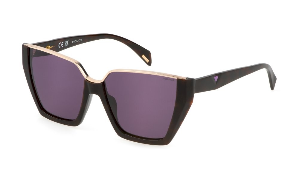 Sonnenbrillen Police Gem 1 SPLL33 (0752) farbe avana scura lucida gläser violet