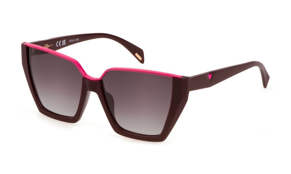 Sonnenbrillen Police Gem 1 SPLL33 (0G96) farbe bordeaux pieno gläser violet gradient