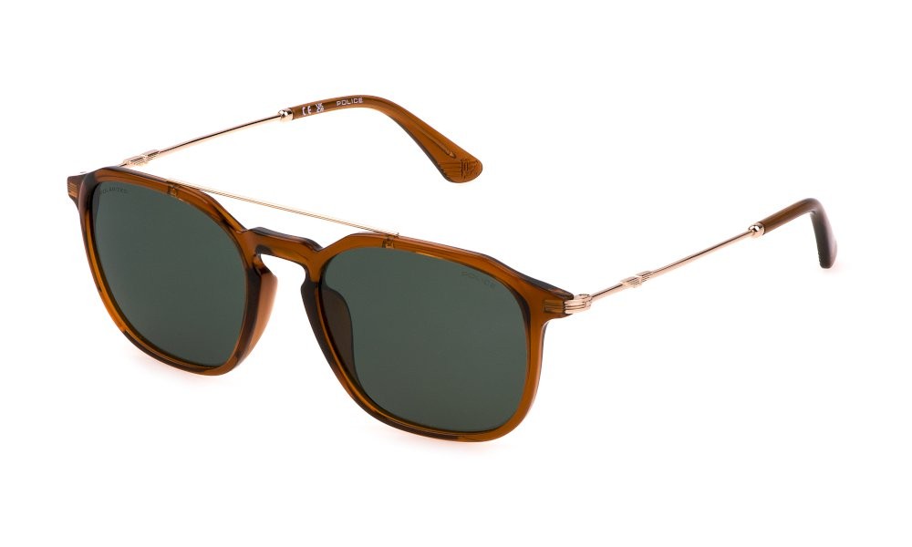 Sonnenbrillen Police Origins lite 16 SPLL76 (D67P) farbe light brown gläser green gradient
