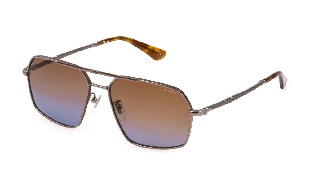 Sonnenbrillen Police Origins classic 2 SPLL86 (0SC2) farbe rutenio c/parti marrone gläser brown grad. blu