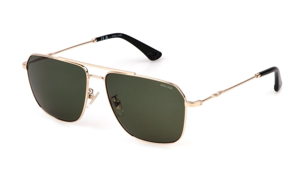Occhiali da sole Police Origins lite 20 SPLN32 (0300) colore oro rose' lucido totale lenti green
