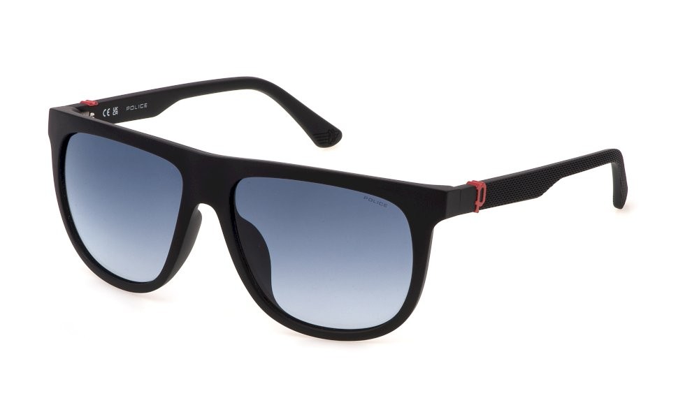 Occhiali da sole Police Beyond lite 5 SPLN33 (0V14) colore blu sabbiato o opaco lenti blue gradient