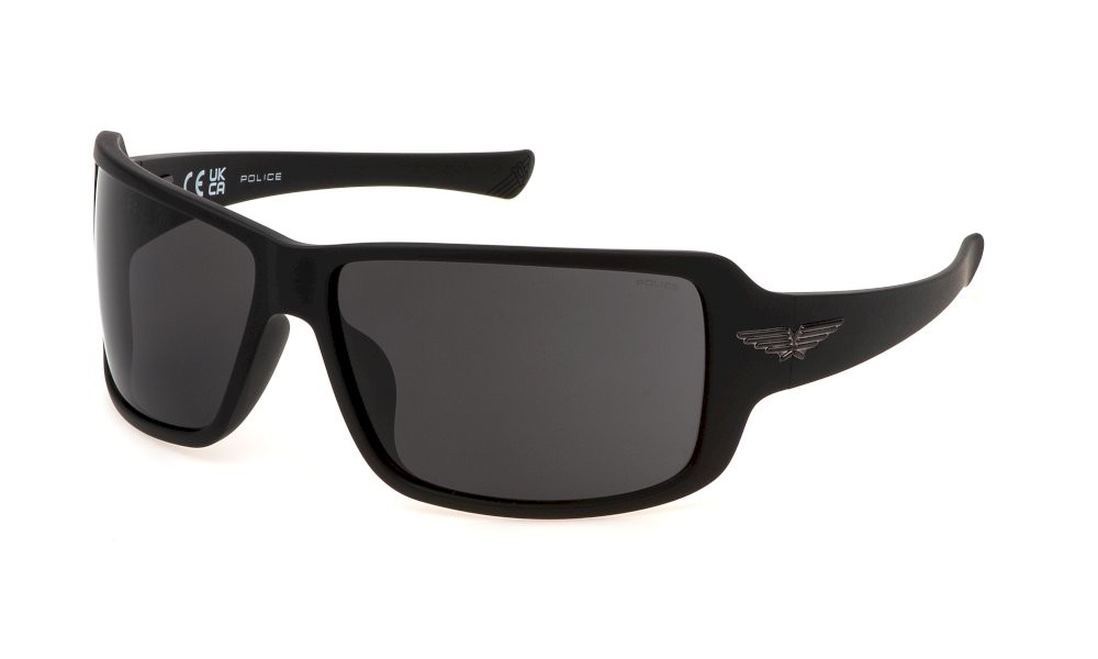 Occhiali da sole Police Tailwind 5 SPLN37 (0U28) colore nero opaco lenti smoke