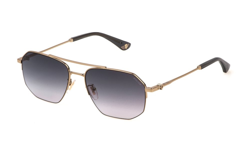 Sonnenbrillen Police Force 6 SPLN39 (08FF) farbe oro grigio lucido gläser smoke gradient