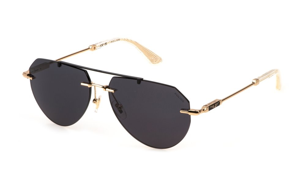 Sonnenbrillen Police Horizon 11 SPLN42 (0302) farbe oro rose' lucido c/parti nero semilucido gläser smoke