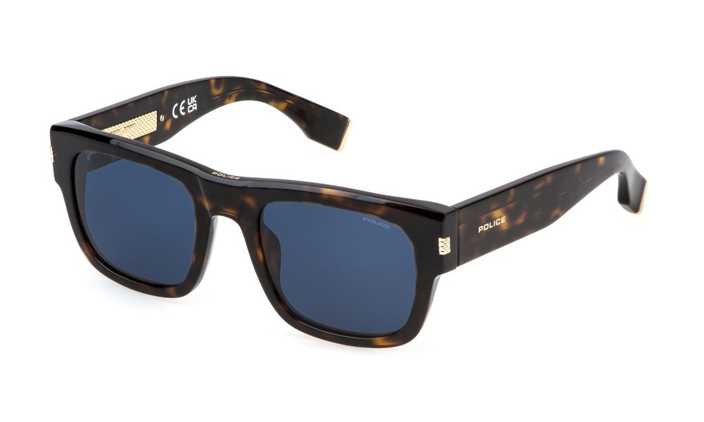 Sonnenbrillen Police G.o.a.t. 2 SPLP33 (0722) farbe avana scura lucida gläser blue