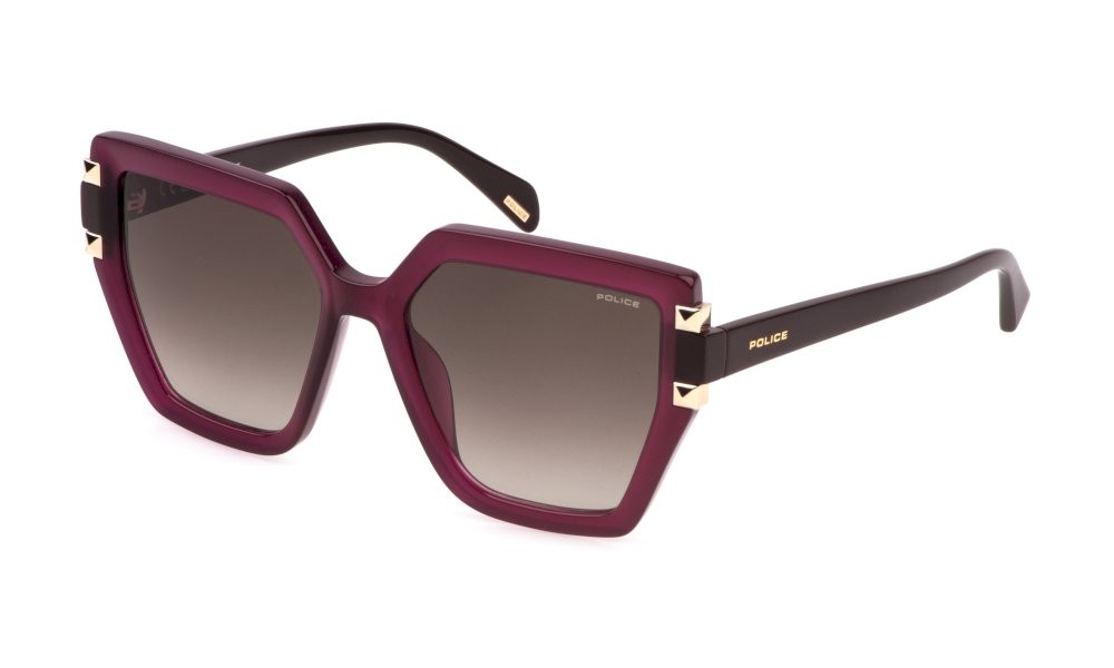 Sonnenbrillen Police Starlight 2 SPLP46 (06PJ) farbe viola opalino lucido gläser brown gradient brown