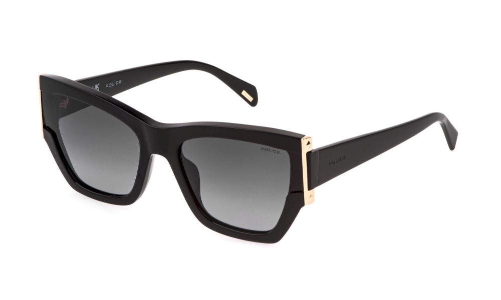 Occhiali da sole Police Secret 2 SPLR22 (0700) colore nero lucido lenti smoke gradient smoke