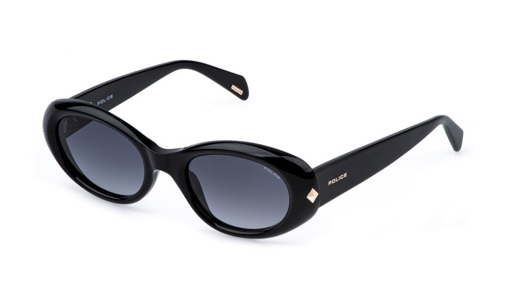 Occhiali da sole Police Kaleidos 1 SPLR93 (0700) colore nero lucido lenti smoke gradient