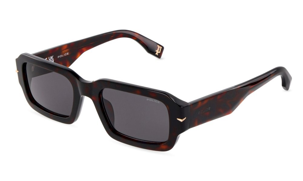 Sunglasses Police Supernova 10 Supernova10 SPLU72 (0722) color avana scura lucida lenses smoke