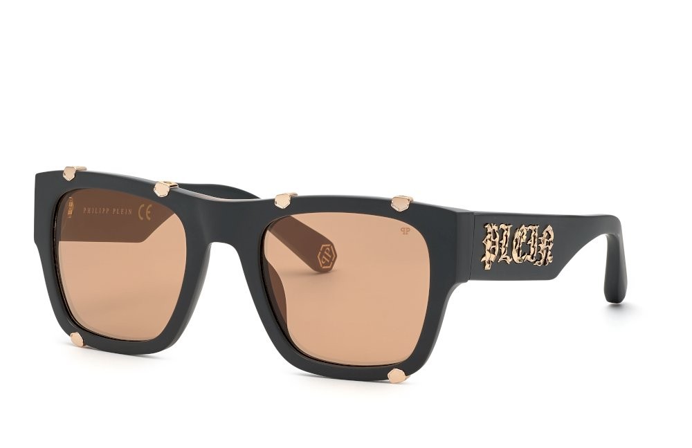 Sonnenbrillen Philipp Plein Plein icon SPP042W (L46G) farbe grigio opaco gläser brown mirror copper