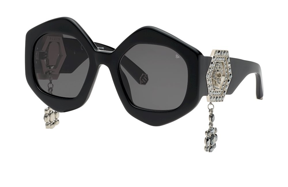 Sonnenbrillen Philipp Plein SPP102S (0700) farbe nero lucido gläser smoke 