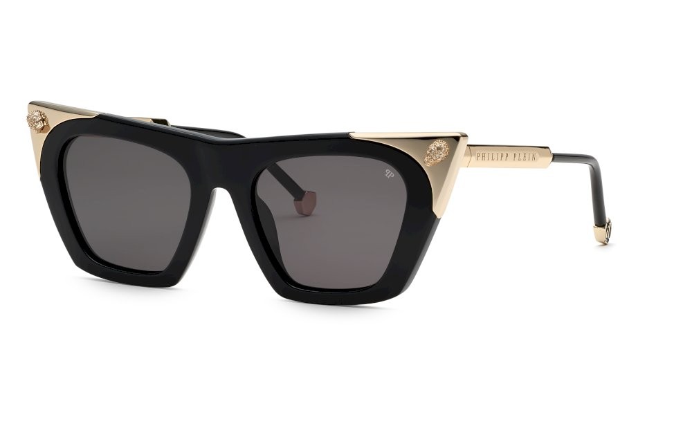 Occhiali da sole Philipp Plein Pure plein SPP134S (0700) colore nero lucido lenti smoke