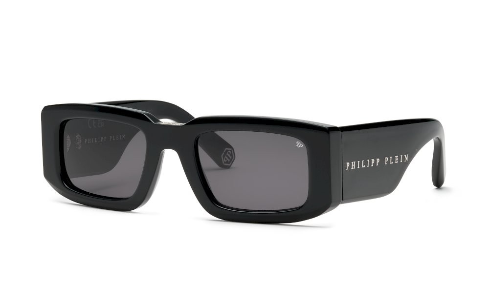 Occhiali da sole Philipp Plein Plein master SPP149V (0700) colore nero lucido lenti smoke
