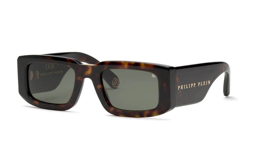 Sonnenbrillen Philipp Plein Plein master SPP149V (0722) farbe avana scura lucida gläser green