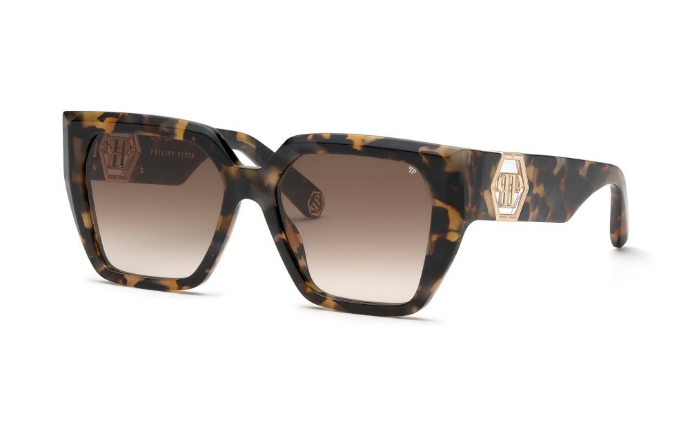Occhiali da sole Philipp Plein Plein capture SPP160 (04BL) colore avana scura lenti brown gradient