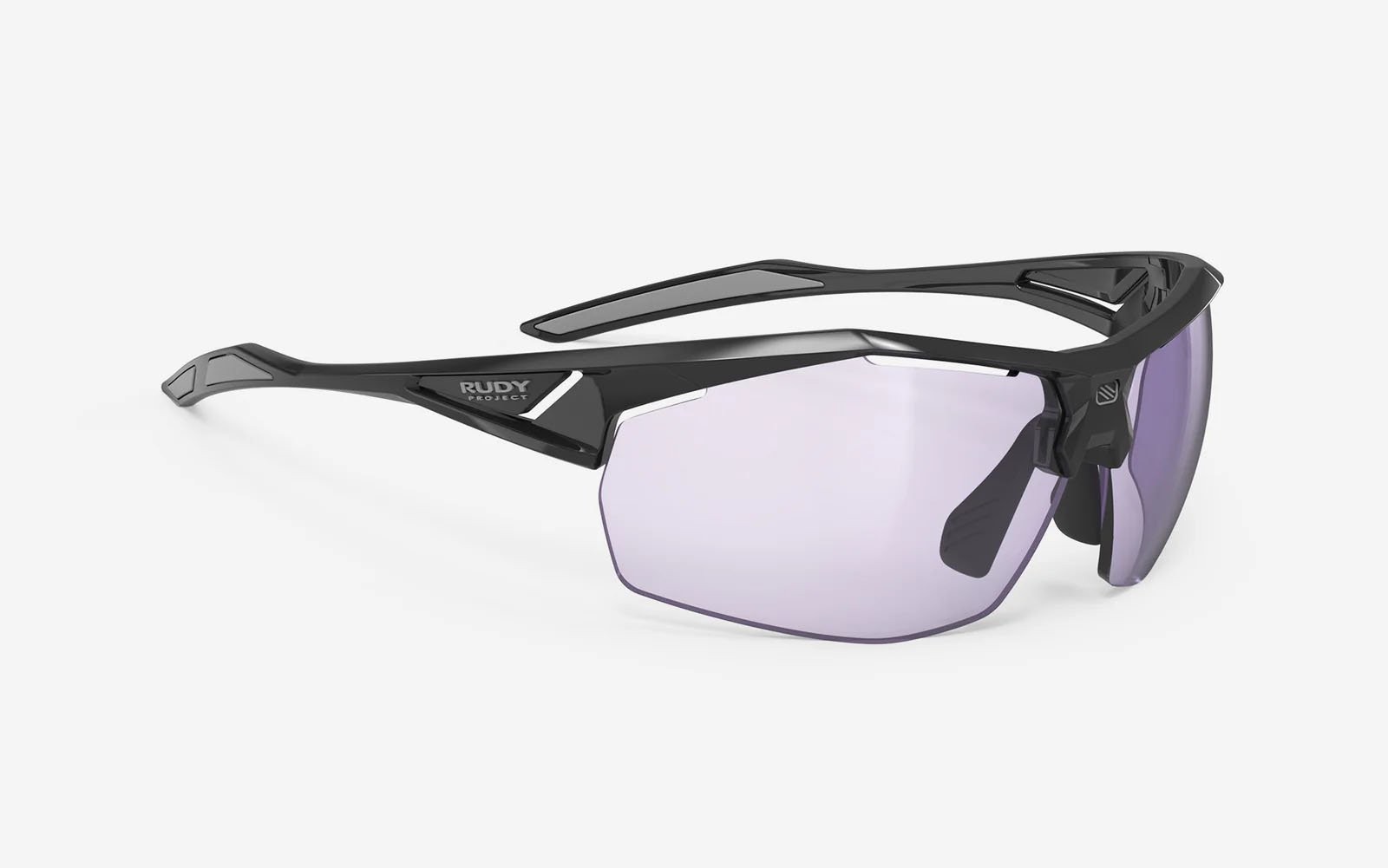 Occhiali da sole Rudy Project Sydus SQ017542-0000 colore black gloss lenti impactx™ photochromic 2laser purple