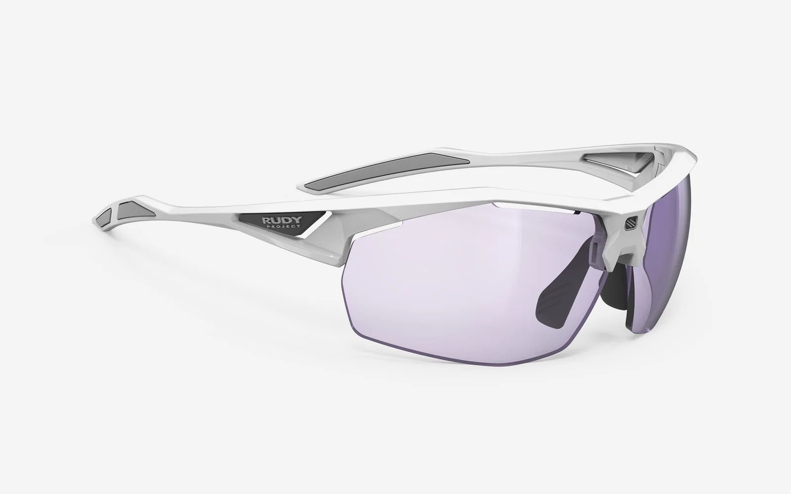 Occhiali da sole Rudy Project Sydus SQ017569-0000 colore white gloss lenti impactx™ photochromic 2laser purple