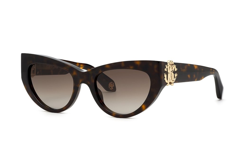 Sunglasses Roberto Cavalli SRC017M (0722) color avana scura lucida lenses brown gradient