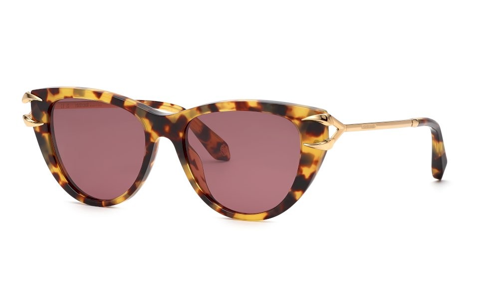 Sunglasses Roberto Cavalli SRC031 (0777) color avana marrone/miele lenses red