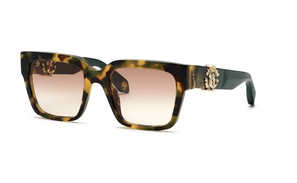 Sunglasses Roberto Cavalli SRC040M (0AGG) color avana vintage lucida lenses brown gradient