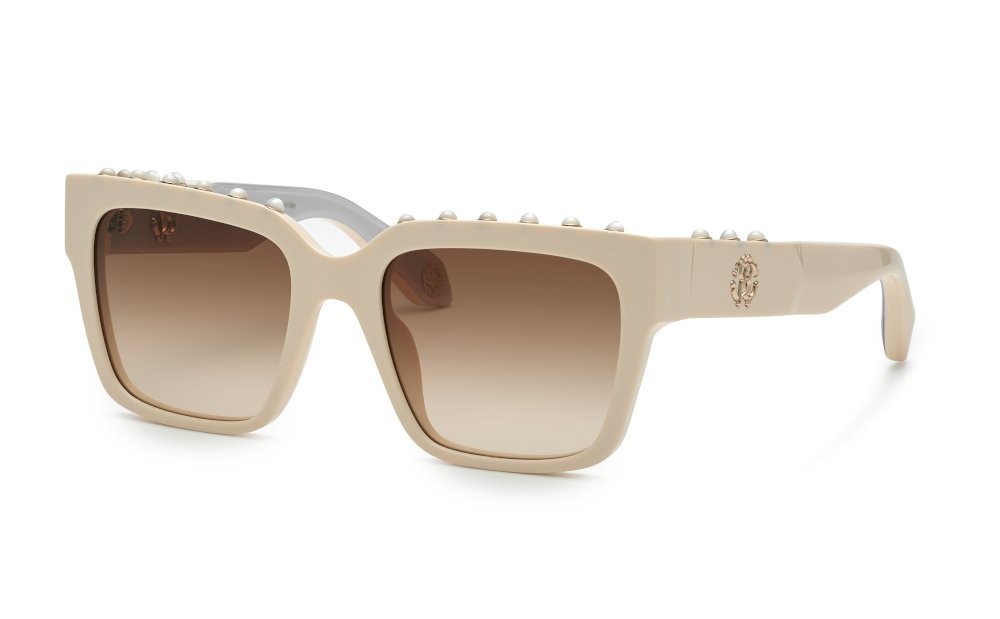 Sonnenbrillen Roberto Cavalli SRC040S (09X7) farbe panna pieno lucido gläser brown gradient