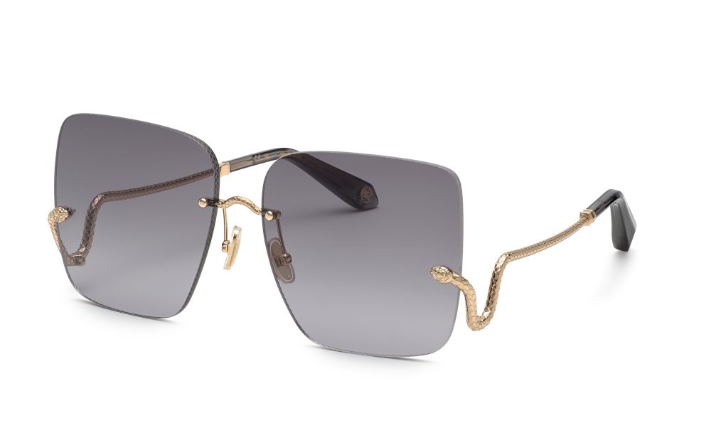 Occhiali da sole Roberto Cavalli SRC061 (0300) colore oro rose' lucido totale lenti smoke gradient smoke